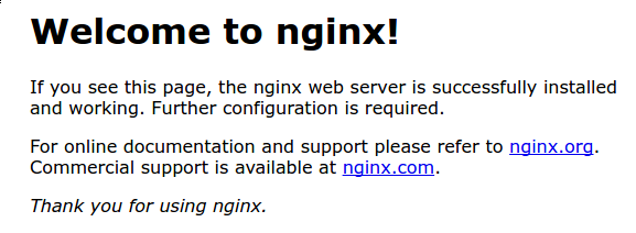 Nginx is successfully deployed